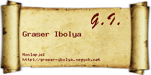Graser Ibolya névjegykártya